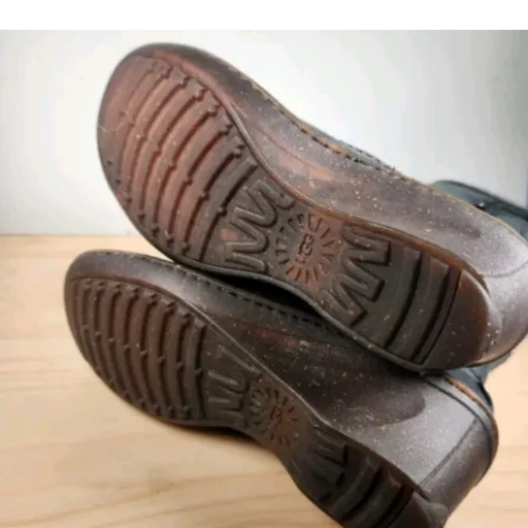 UGG Skylair Boot Women's Size 6 Gray Suede Knit Lined Logo Shearling Tall - Picture 5 of 10